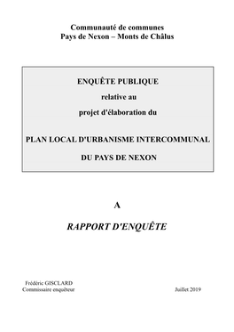 A Rapport D'enquête 2 Sommaire