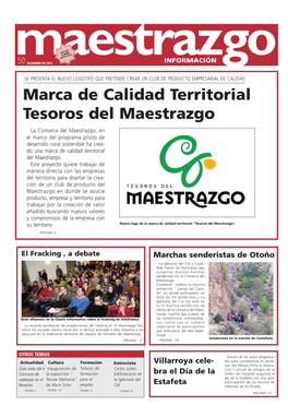 Marca De Calidad Territorial Tesoros Del Maestrazgo