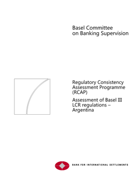 (RCAP) Assessment of Basel III LCR Regulations – Argentina