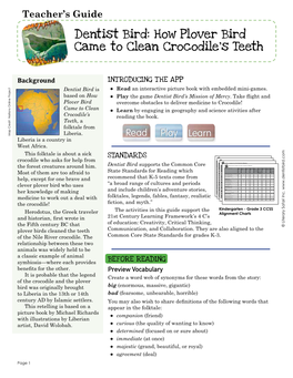 Dentist Bird: How Plover Bird Came to Clean Crocodile's Teeth Teacher's