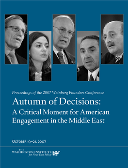 Walid Jumblatt Is Included As an Edited Transcript of His Remarks and May Be Cited As Such