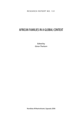 African Families in a Global Context