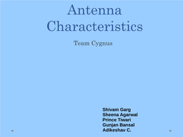 Antenna Characteristics