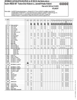 Souhrn IREDO 407 Trutnov-Dvu˚R Králové N.L.-Jaromeˇr-Hradec Králové