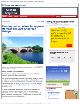 Hearing Set on Plans to Upgrade 95-Year-Old Larz Anderson Bridge - Allston Brighton - Your Town - Boston.Com