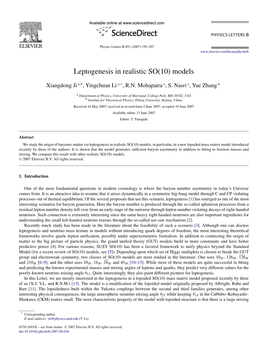 Leptogenesis in Realistic SO(10) Models