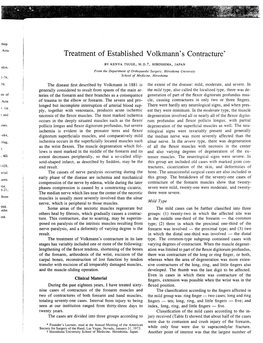 Treatment of Established Volkmann's Contracture*