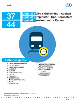 37 Ligne 37 : Liège-Guillemins