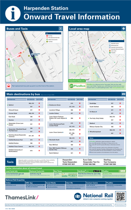 Harpenden Station I Onward Travel Information Buses and Taxis Local Area Map