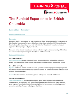 The Punjabi Experience in British Columbia
