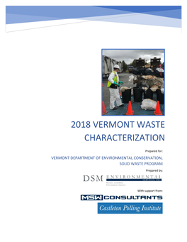 2018 Vermont Waste Characterization Study
