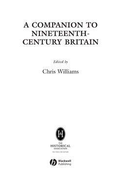 A Companion to Nineteenth- Century Britain