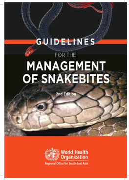 WHO Guidance on Management of Snakebites