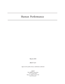 Human Performance