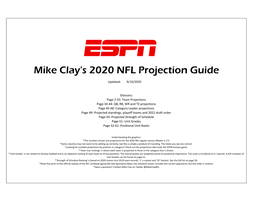 Mike Clay's 2020 NFL Projection Guide