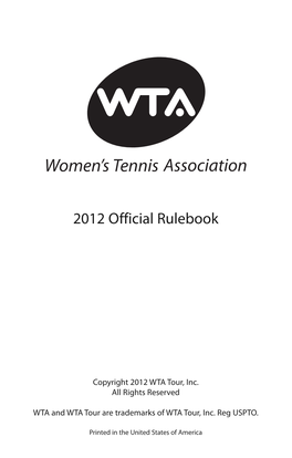 2012 Official Rulebook