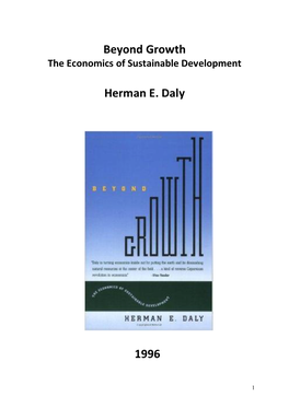 Beyond Growth Herman E. Daly 1996