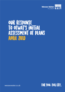 Our Response to Ofwat's Initial Assessment of Plans