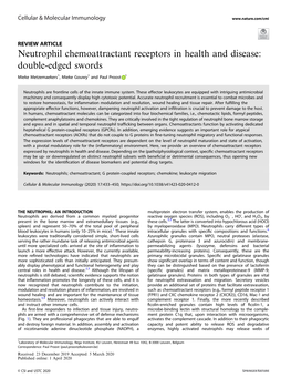 Neutrophil Chemoattractant Receptors in Health and Disease: Double-Edged Swords