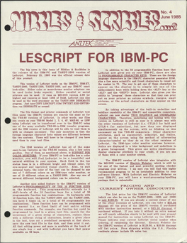 Nibbles & Scribbles; 1985-1987