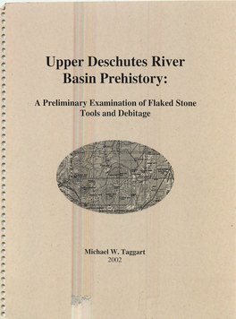 Upper Deschutes River · ·Basin Prehistory