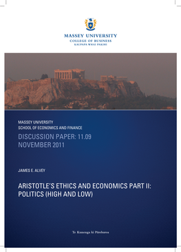 Discussion Paper: 11.09 November 2011 Aristotle's