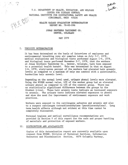 Health Hazard Evaluation Report 1978-0095-0596