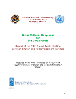 Gross National Happiness for the Global Goals