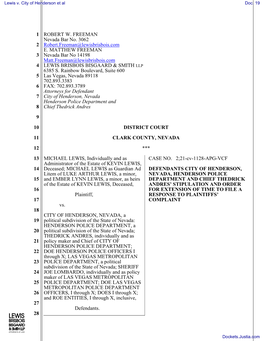 1 Complaint. Thedrick Andres Answer Due 8/13/2021