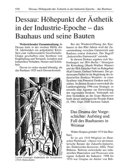 Dessau: Höhepunkt Der Ästhetik in Der Industrie-Epoche - Das Bauhaus Und Seine Bauten