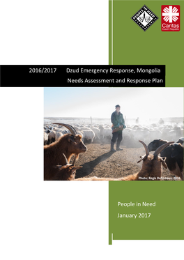 2016/2017 Dzud Emergency Response, Mongolia Needs Assessment and Response Plan