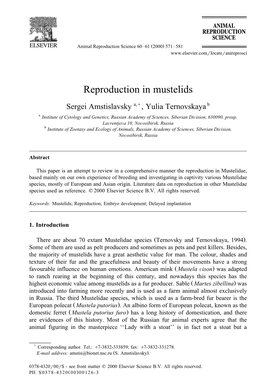 Reproduction in Mustelids