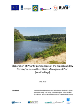 Elaboration of Priority Components of the Transboundary Neman/Nemunas River Basin Management Plan (Key Findings)