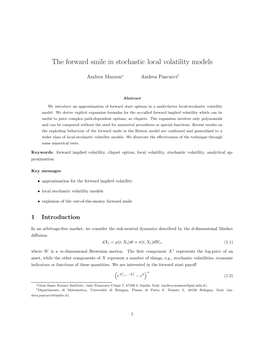 The Forward Smile in Stochastic Local Volatility Models