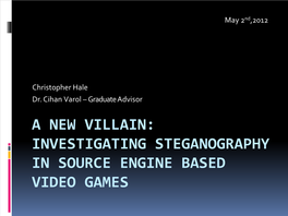 Steganography in Steam Game Files