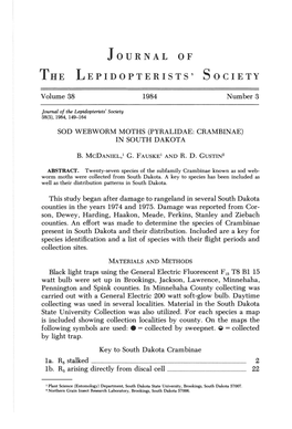 Journal of the Lepidopterists' Society