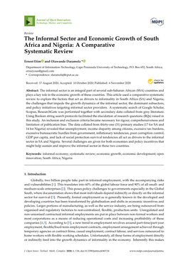 The Informal Sector and Economic Growth of South Africa and Nigeria: a Comparative Systematic Review