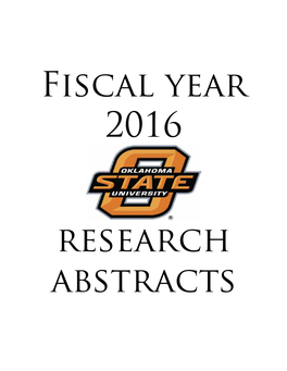 2016 Research Abstracts CHEMISTRY