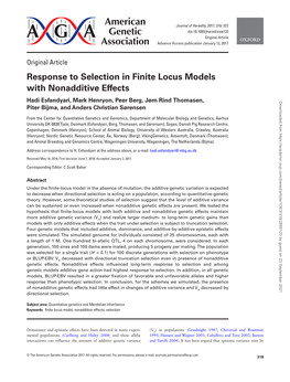 Response to Selection in Finite Locus Models with Nonadditive Effects