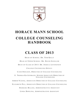 HM College Handbook