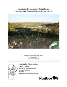 Manitoba Conservation Data Centre Surveys and Stewardship Activities, 2013