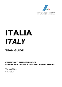 Le Schede Della Squadra Italiana (Pdf)