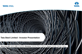 Tata Steel Limited - Investor Presentation