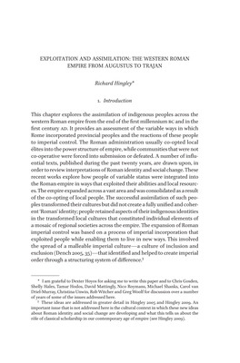 The Western Roman Empire from Augustus to Trajan 265 Exploitation and Assimilation