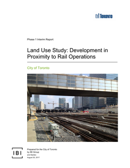 Land Use Study: Development in Proximity to Rail Operations
