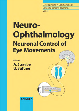 Neuro-Opthalmology (Developments in Ophthalmology, Vol