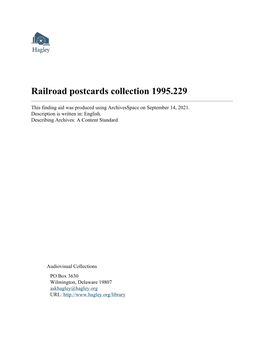 Railroad Postcards Collection 1995.229