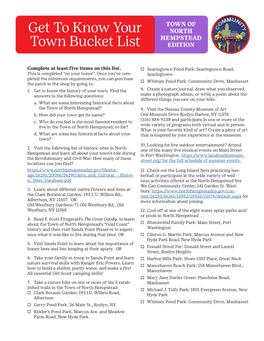 Get to Know Your Town Bucket List (Town of Oyster Bay Edition)