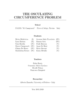 The Osculating Circumference Problem