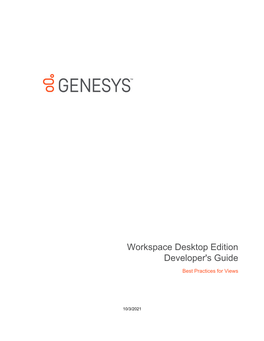 Workspace Desktop Edition Developer's Guide